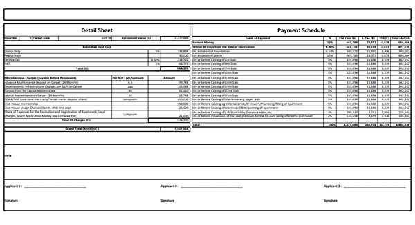 Crystal Spires Thane Costing Plan